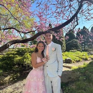 Pink Prom Dress with Corset top and Layers